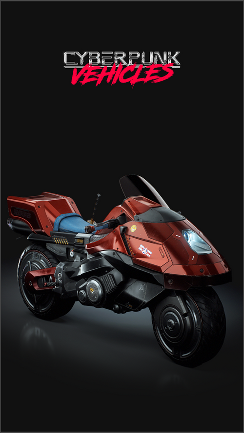 CyberPunk Motorcycle 3D Model